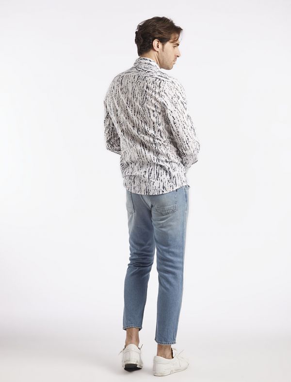 Camicia manica lunga lino Antony Morato - blu