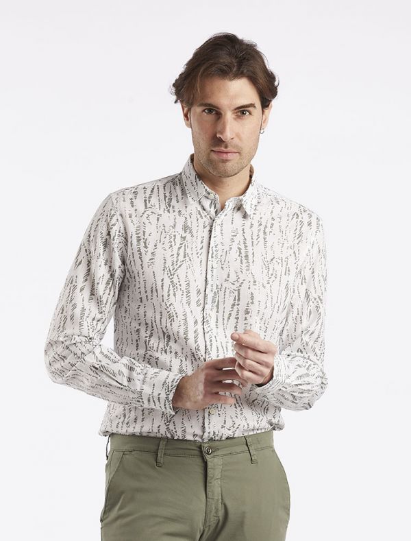 Camicia manica lunga lino Antony Morato - verde
