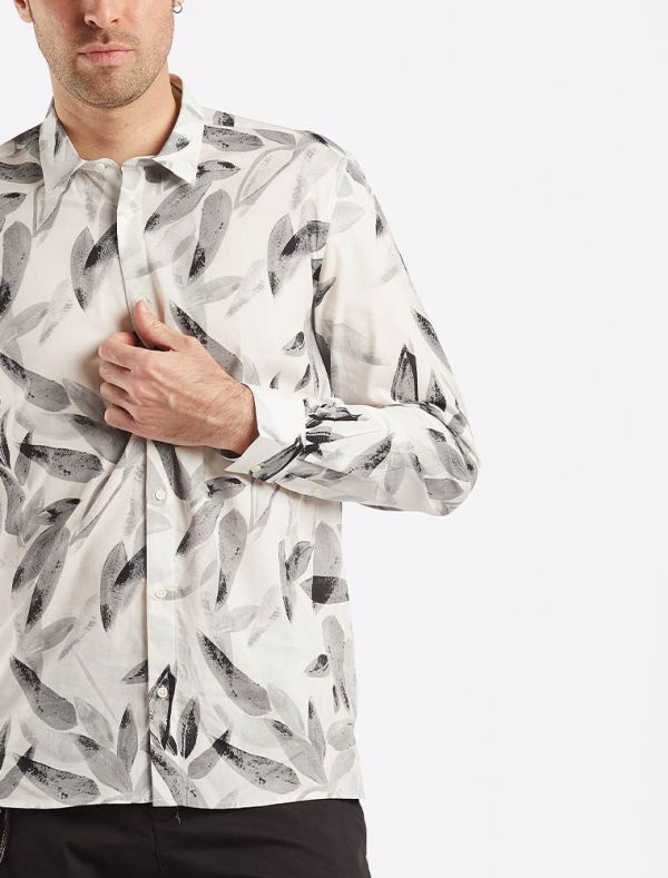 Camicia manica lunga Antony Morato - bianco grigio nero