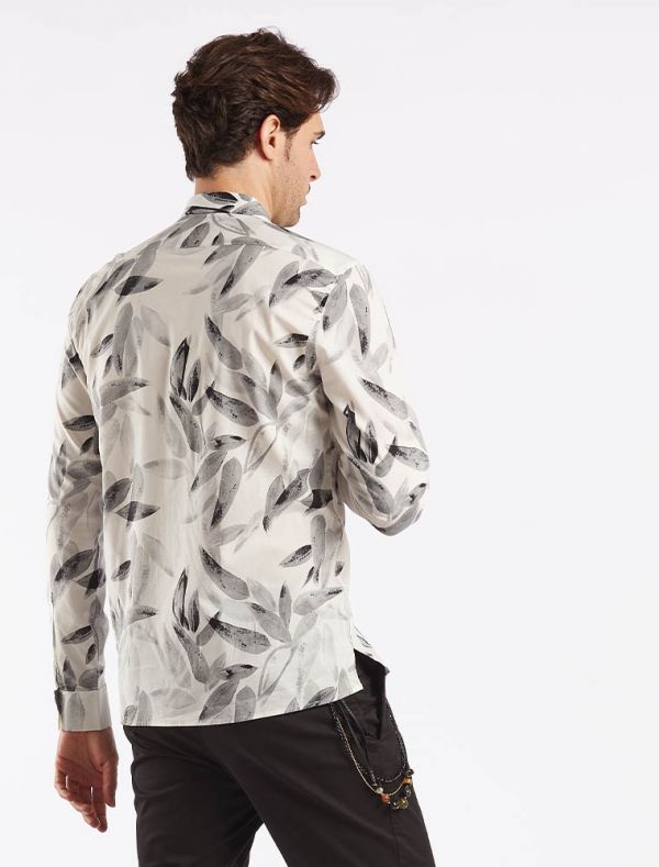 Camicia manica lunga Antony Morato - bianco grigio nero