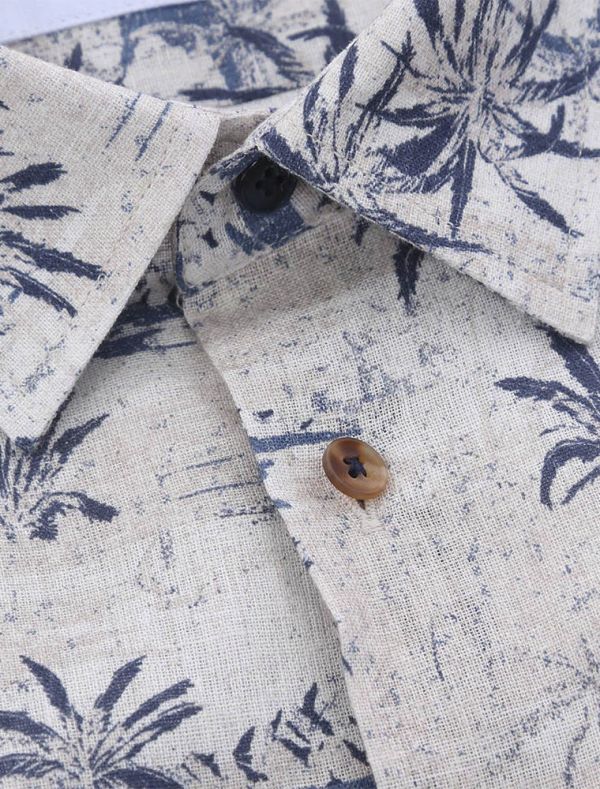 Camicia manica corta Sseinse - beige blu