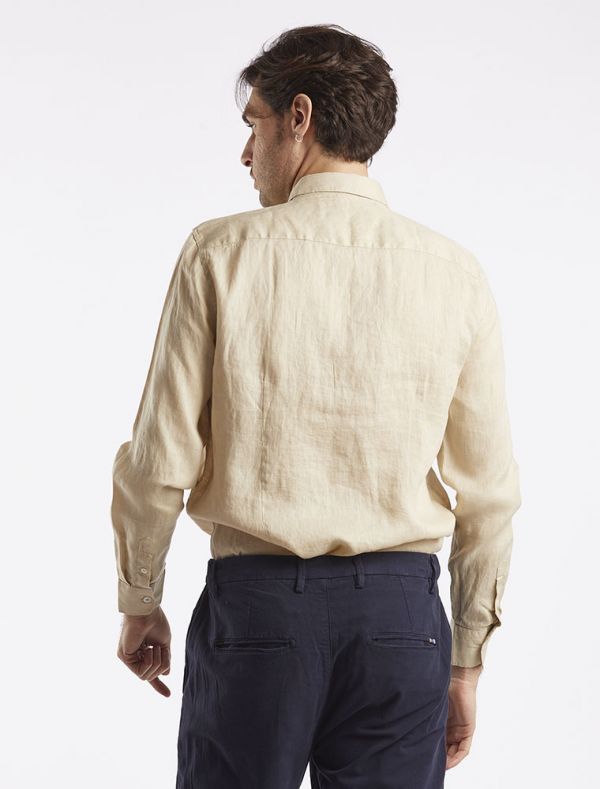 Camicia manica lunga lino Seinse - beige