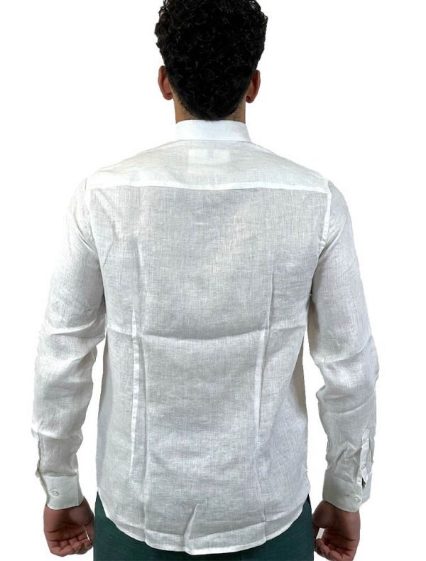 Camicia manica lunga lino Sseinse - bianco