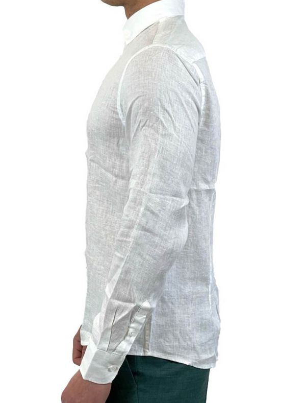Camicia manica lunga lino Sseinse - bianco