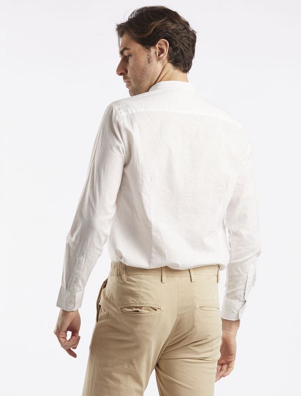 Camicia manica lunga lino Seinse - bianco
