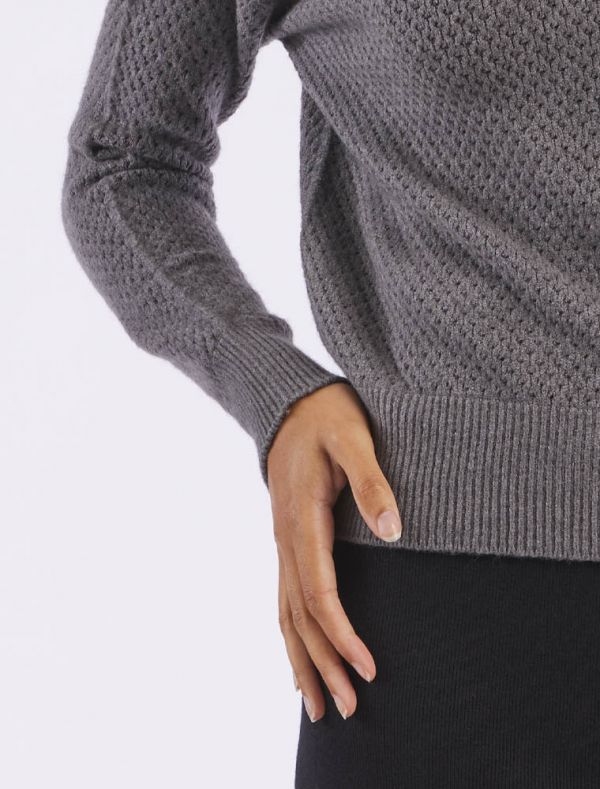 Maglia manica lunga Knit - San Babila - piombo