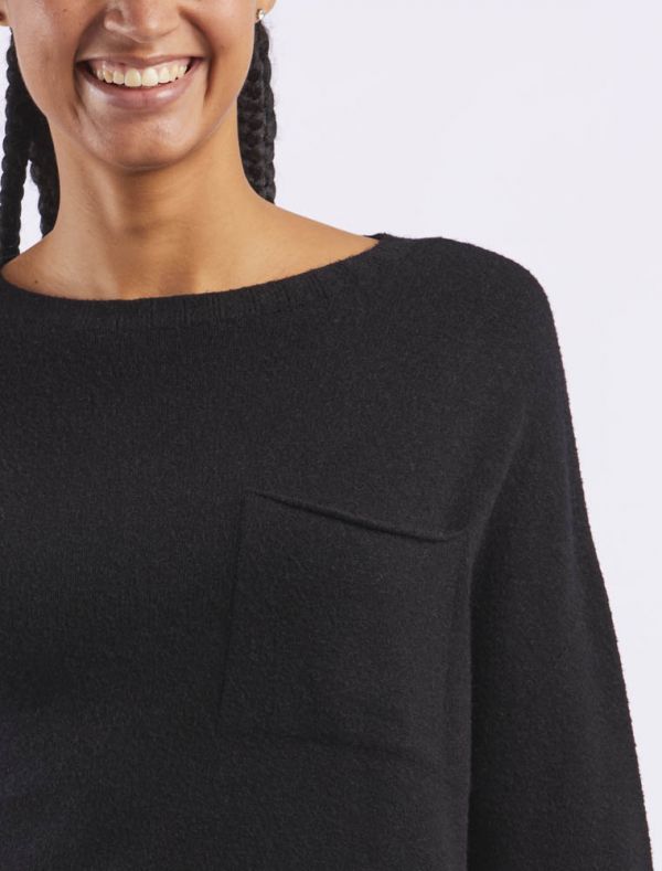 Maglia manica lunga Knit - San Babila - nero