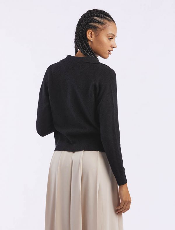 Maglia manica lunga Knit - San Babila - nero