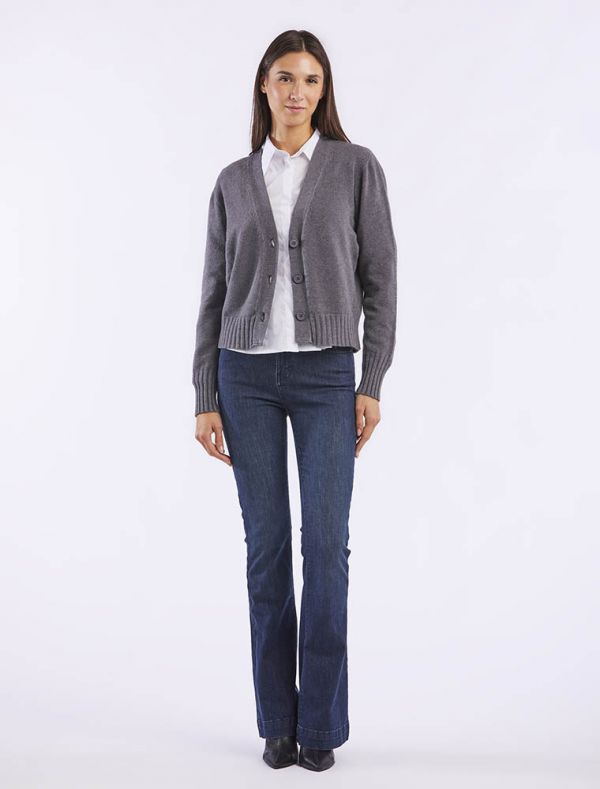 Cardigan Knit - San Babila - piombo