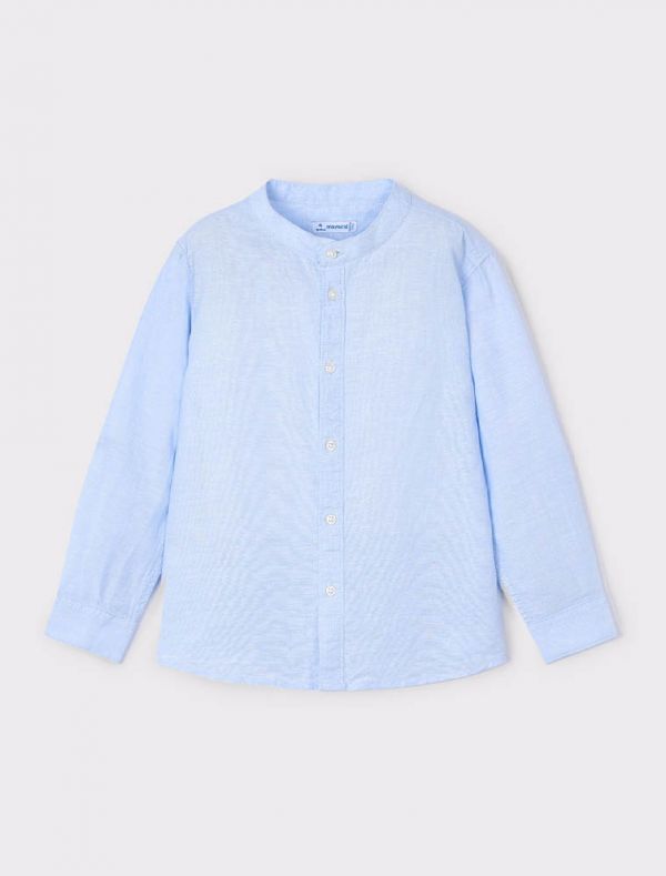 Camicia manica lunga lino Mayoral - ghiaccio