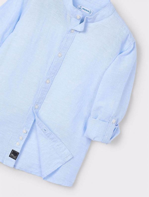 Camicia manica lunga lino Mayoral - ghiaccio