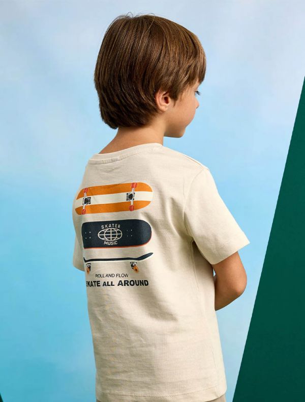 T-shirt manica corta Mayoral - quarzo