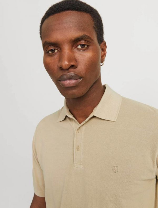 Polo manica corta Jack & Jones - beige