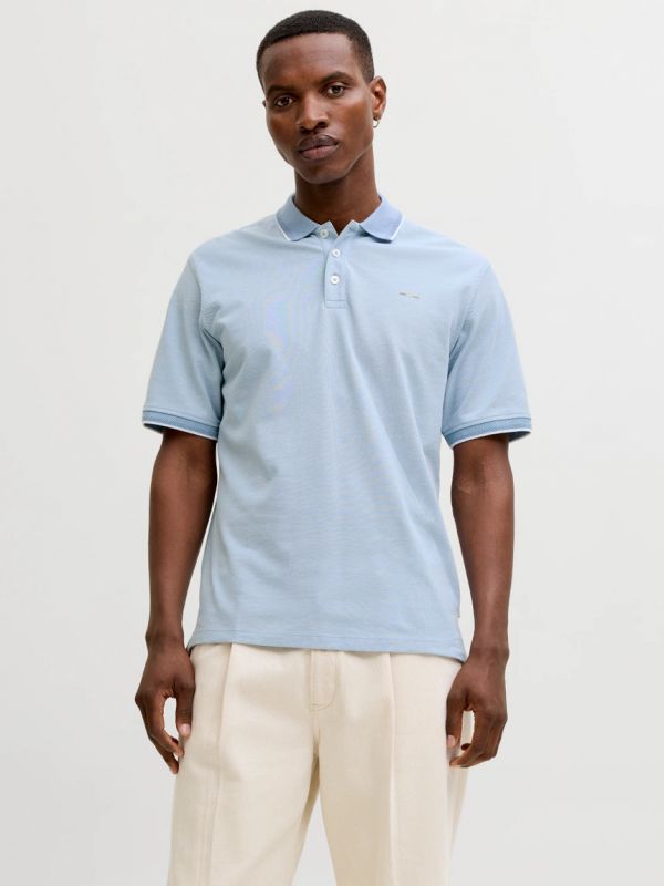 Polo manica corta Jack & Jones - azzurro