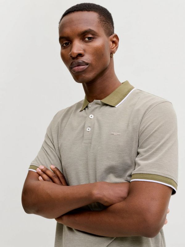 Polo manica corta Jack & Jones - olive