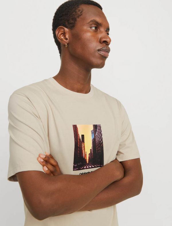T-shirt manica corta Jack & Jones - beige