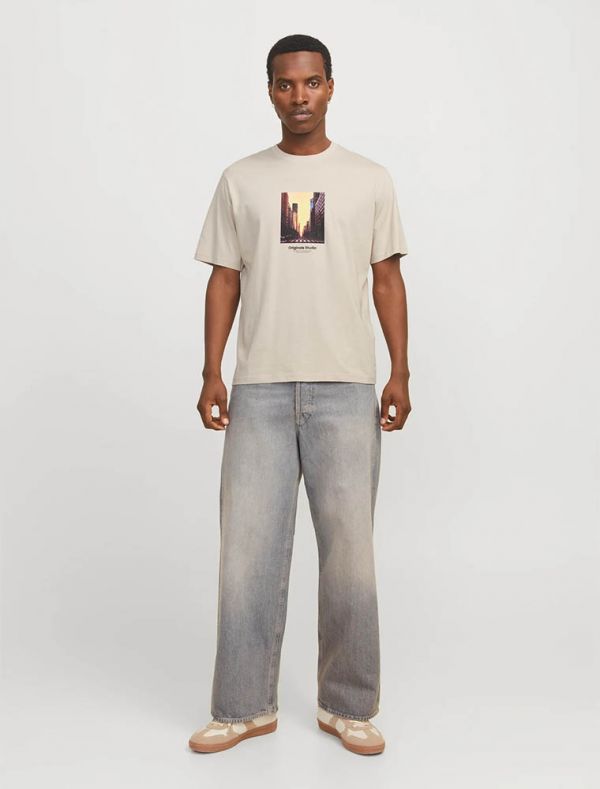 T-shirt manica corta Jack & Jones - beige