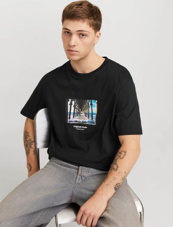 T-shirt manica corta Jack & Jones - black