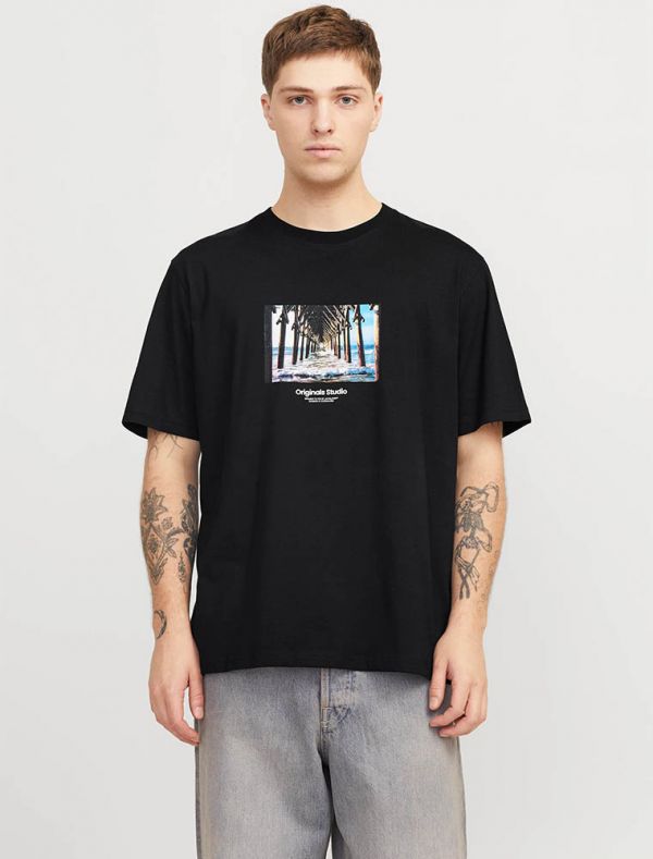 T-shirt manica corta Jack & Jones - black