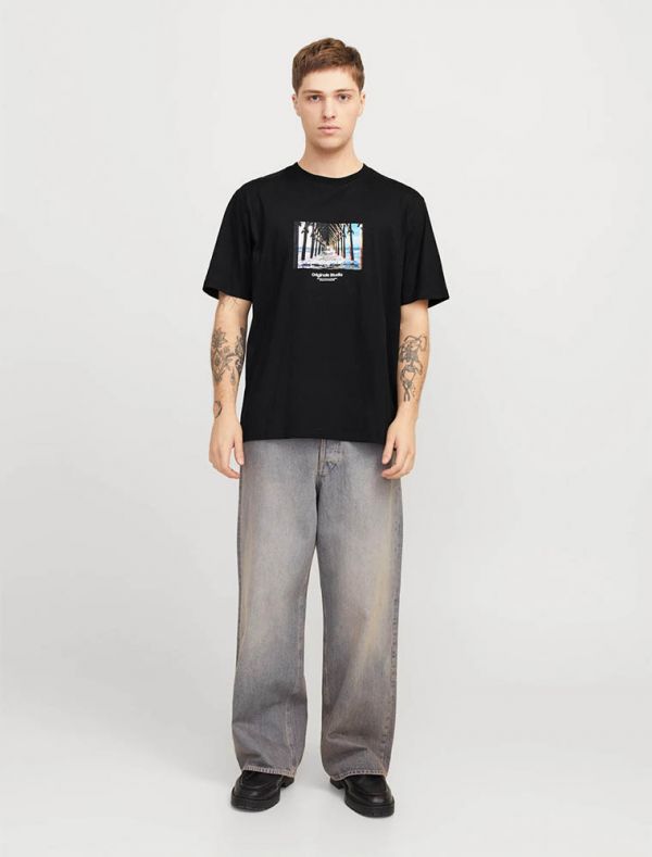 T-shirt manica corta Jack & Jones - black