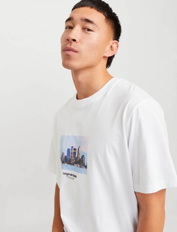 T-shirt manica corta Jack & Jones - white