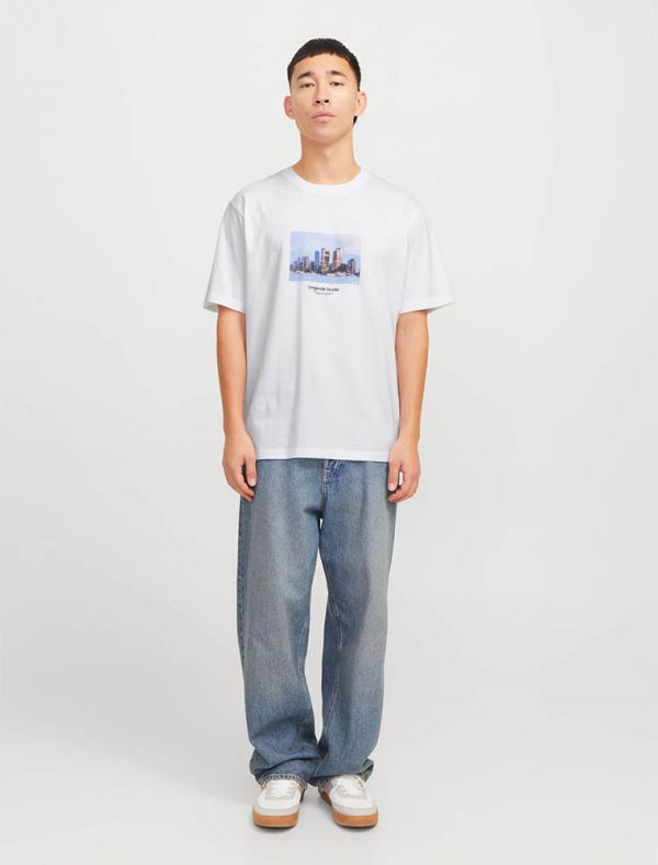 T-shirt manica corta Jack & Jones - white