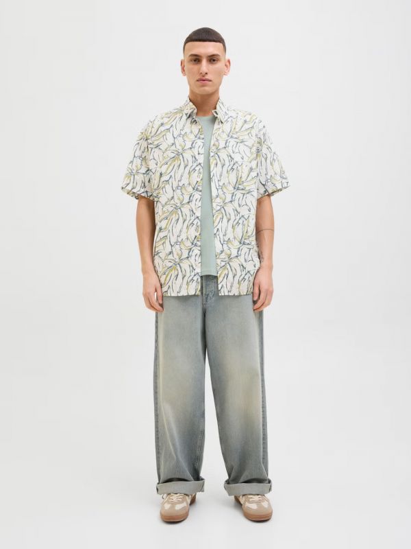 Camicia manica corta casual Jack & Jones - cloud dancer