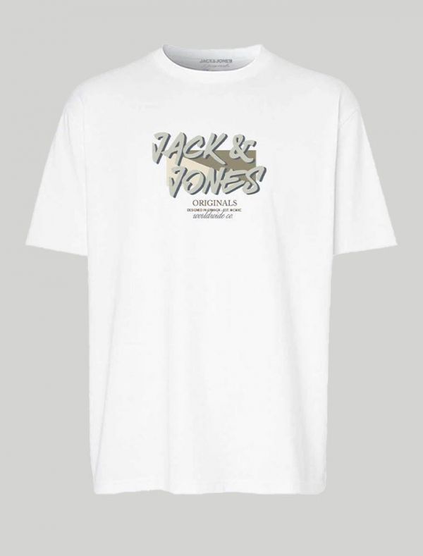 T-shirt manica corta Jack & Jones - white