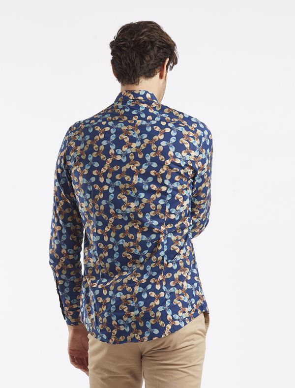 Camicia manica lunga casual Over-d - blu