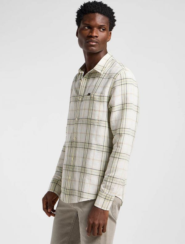 Camicia manica lunga casual Lee - salvia
