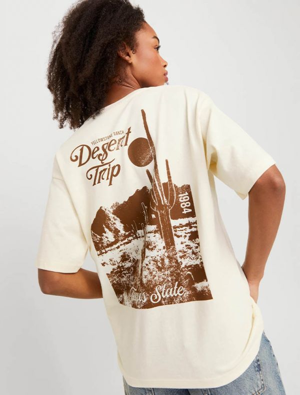 T-shirt manica corta Jjxx - beige marrone