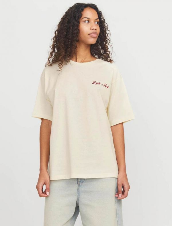 T-shirt manica corta Jjxx - beige rosso