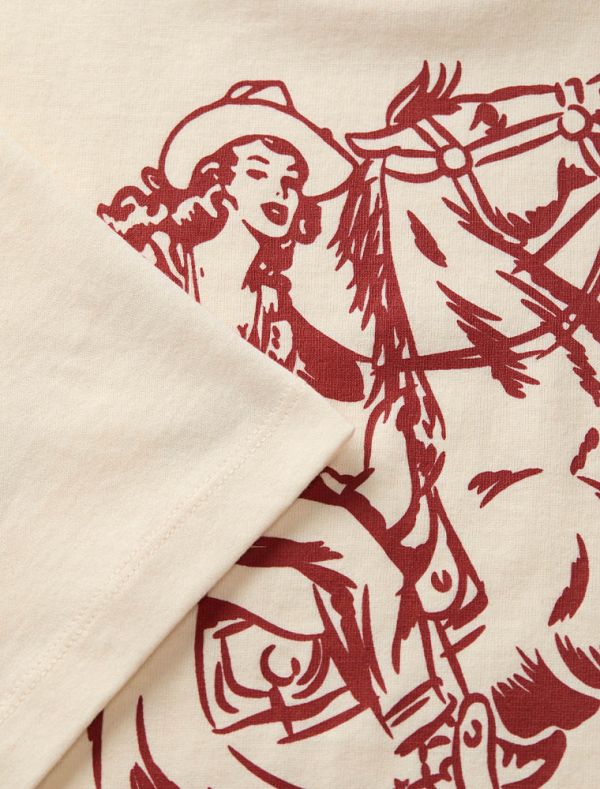 T-shirt manica corta Jjxx - beige rosso