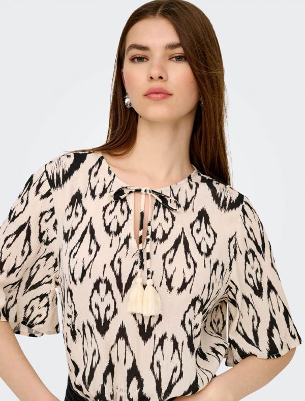 Camicia manica corta Jdy - cemento