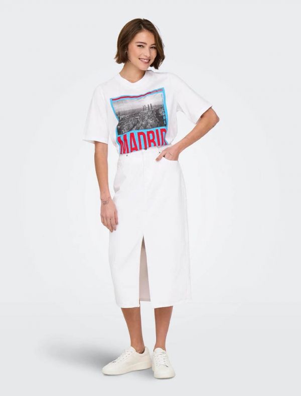 T-shirt manica corta Only - bright white