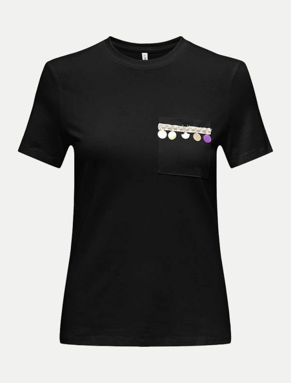 T-shirt manica corta Only - black