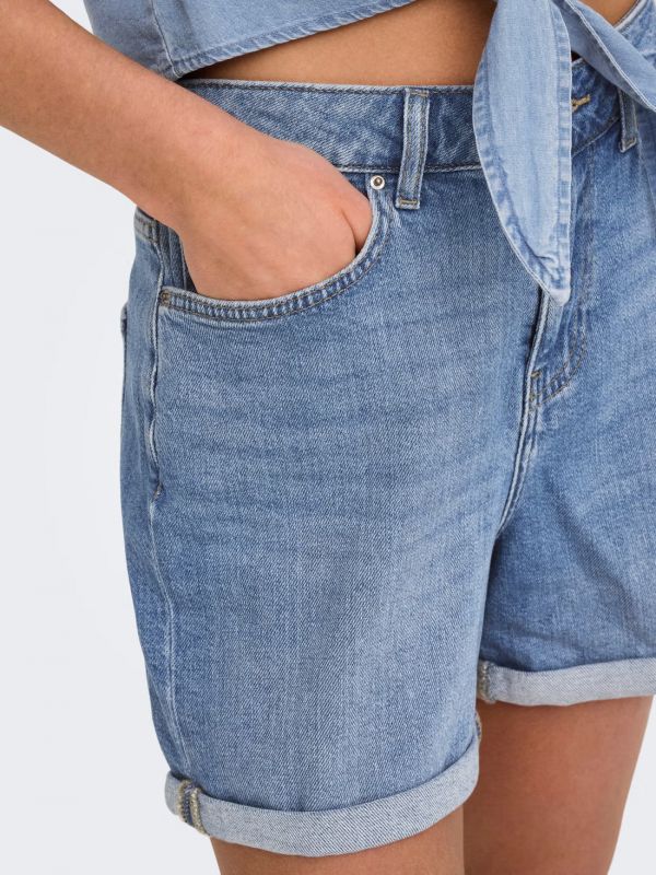 Pantalone corto Only - light blue denim