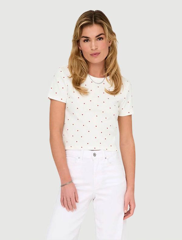 T-shirt manica corta Only - cuore