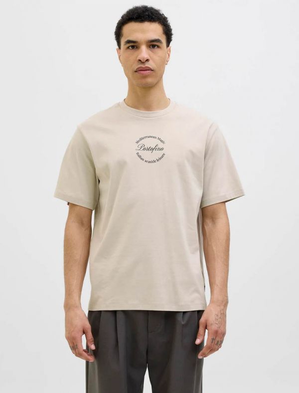 T-shirt manica corta Jack & Jones - sabbia