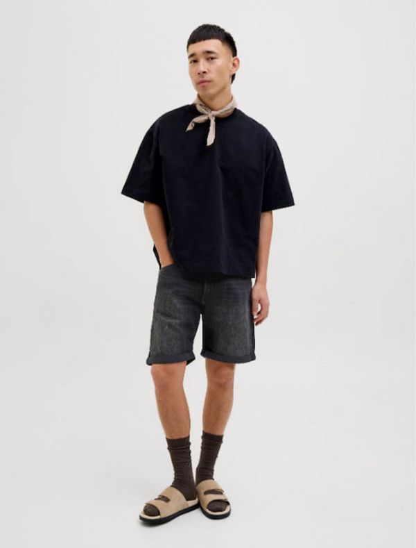 Bermuda jeans Jack & Jones - black denim