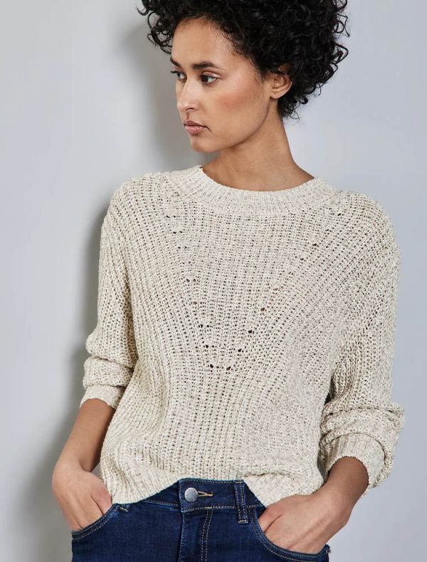Pullover manica lunga Street One - crema