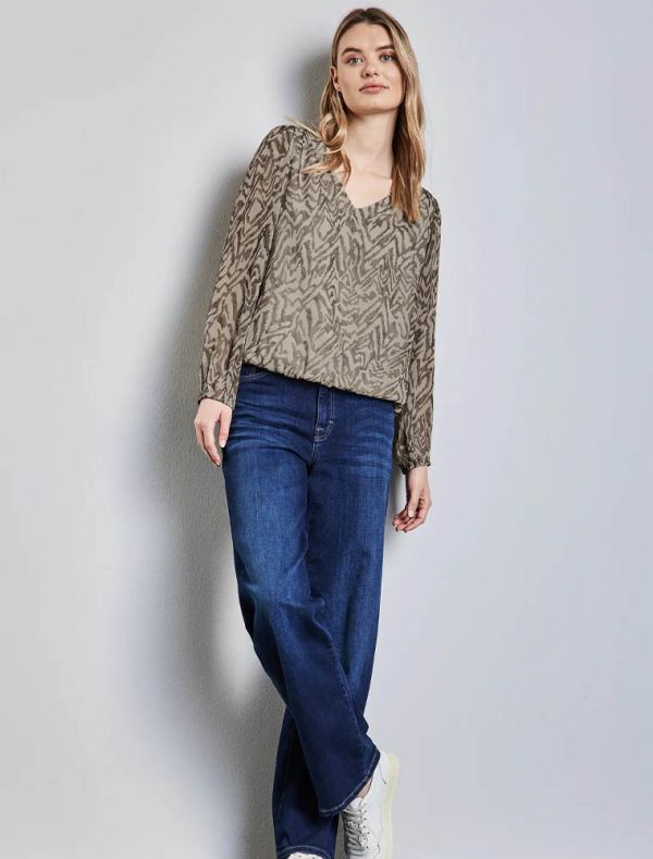 Camicia manica lunga Street One - miele