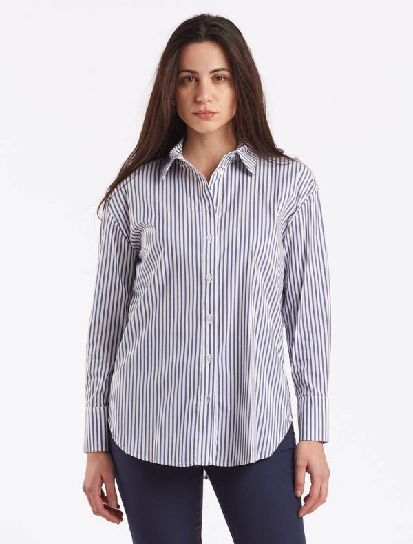 Camicia manica lunga giovane San Babila - blu
