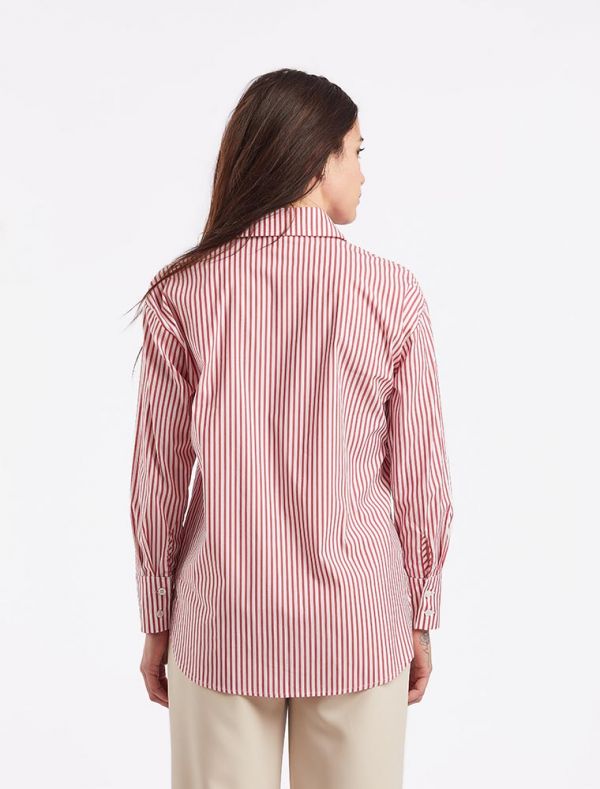 Camicia manica lunga giovane San Babila - bianco bordeaux