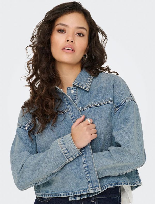 Giubbino in jeans Jdy - light blue denim