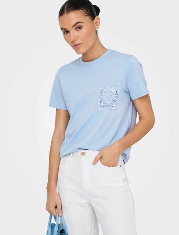 T-shirt manica corta Jdy - chambray