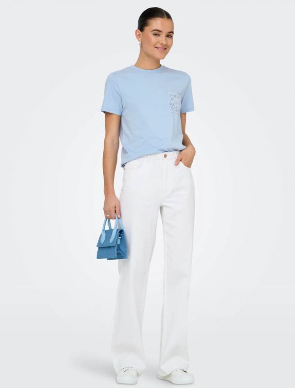 T-shirt manica corta Jdy - chambray