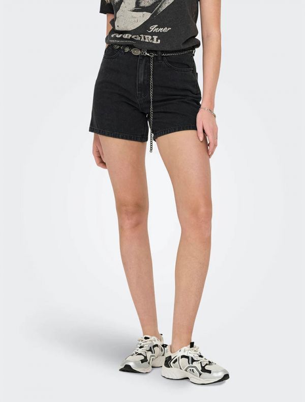 Pantalone corto Only - washed black
