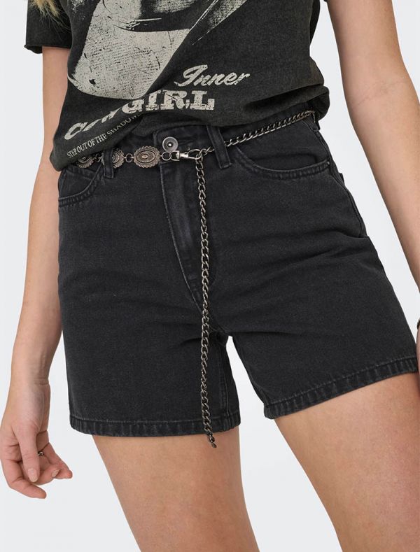Pantalone corto Only - washed black