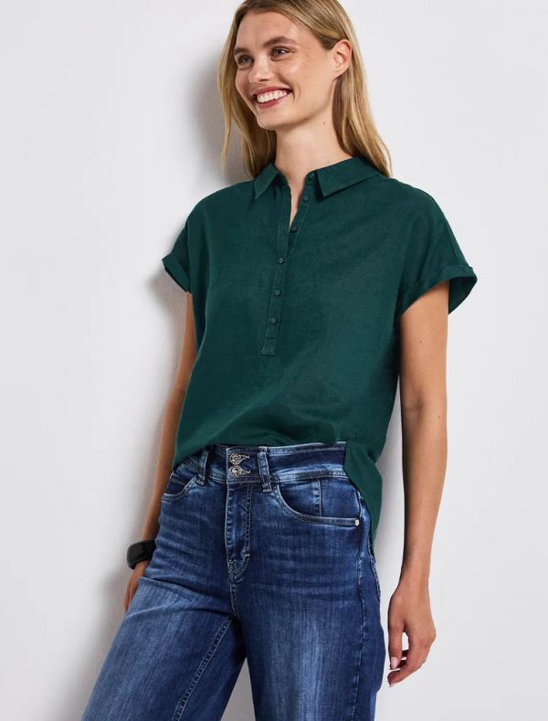 Camicia manica corta Street One - verde scuro